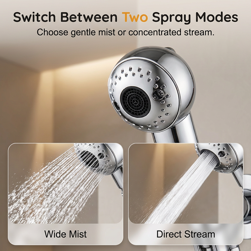 Gentle Baby Shower Head Kit with One-Key Stop