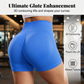 Shorts fitness seamless color pesca effetto push-up
