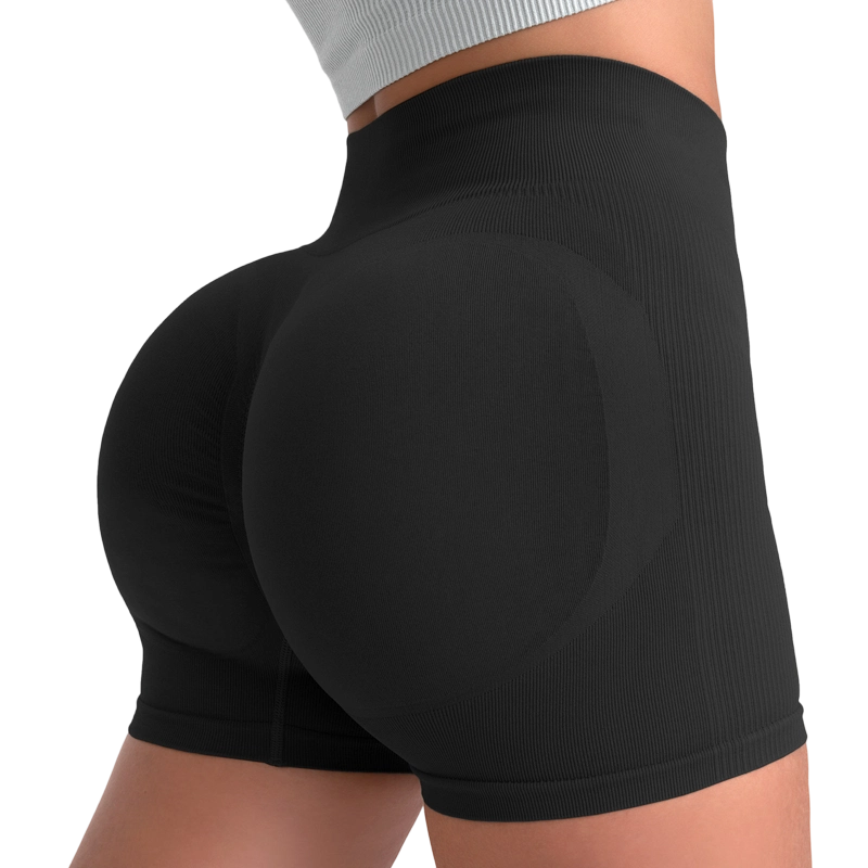 Shorts fitness seamless color pesca effetto push-up