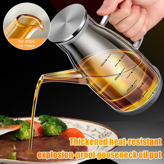 Bottiglia Dispenser per Olio con Beccuccio Antigoccia