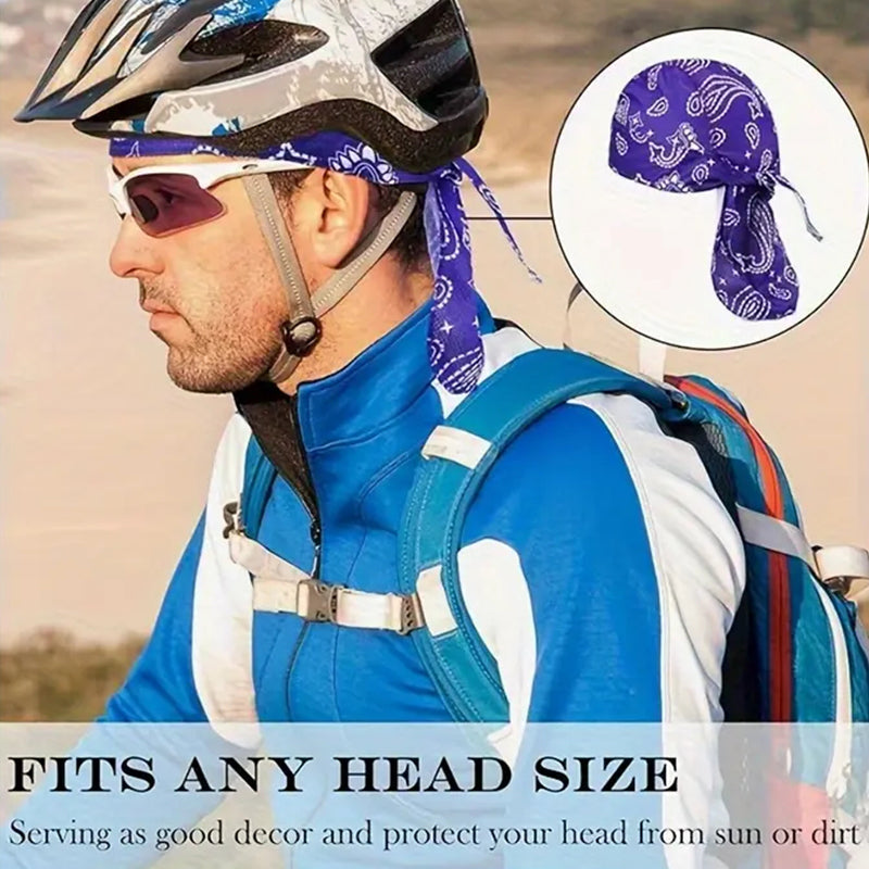 Fascia per capelli classica in stile motociclista e sportivo