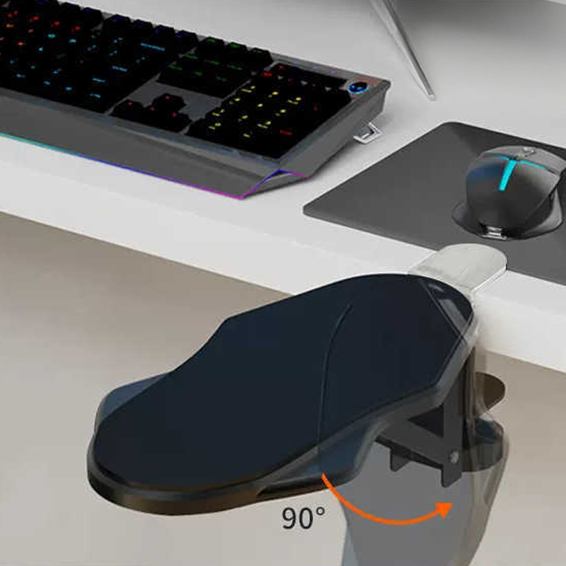 Bracciolo ergonomico da scrivania con morsetto