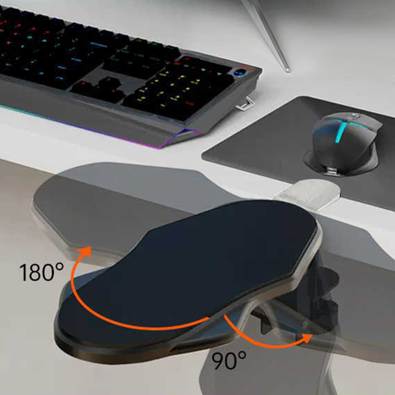Bracciolo ergonomico da scrivania con morsetto