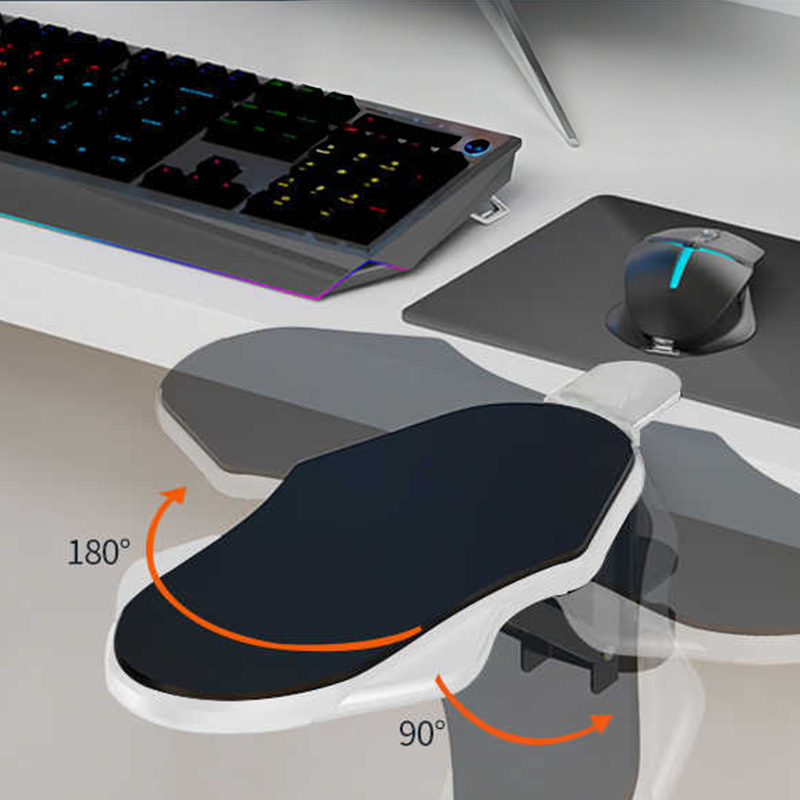 Bracciolo ergonomico da scrivania con morsetto