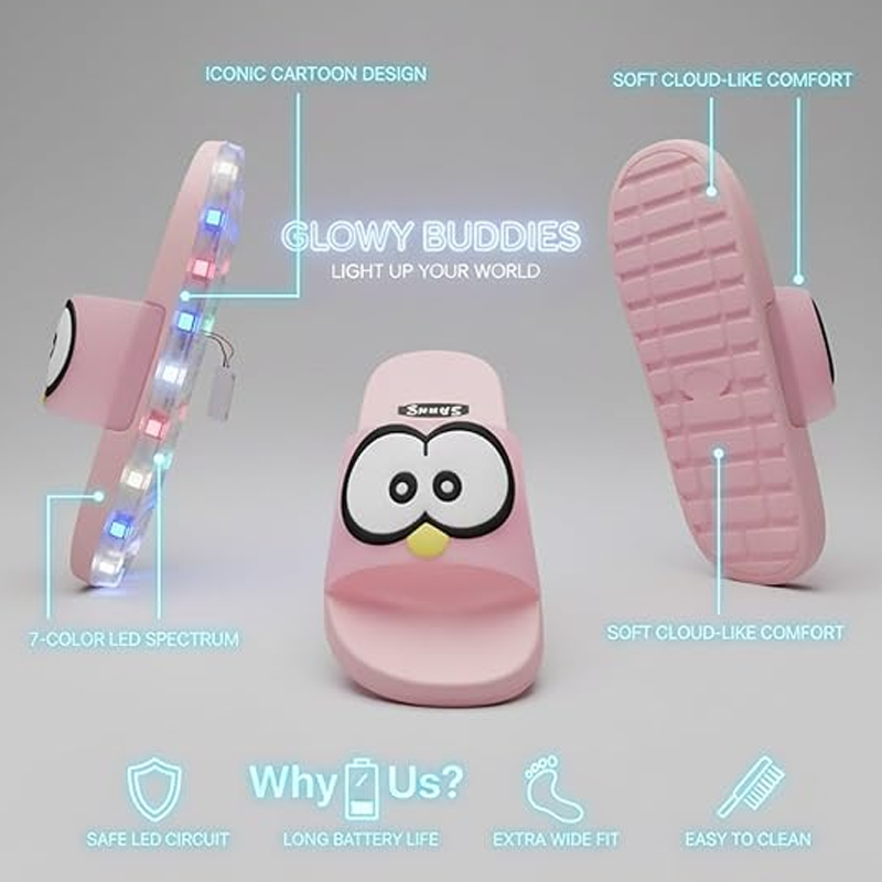 Pantofole Luminose a LED per Bambini - Design Cartoni Animati