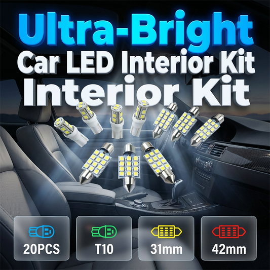 Kit luci LED interne universali per auto da 20 pezzi
