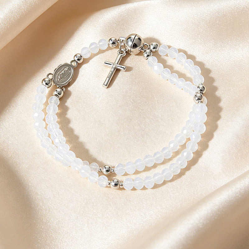 Bracciale Rosario a Doppio Giro con Perline