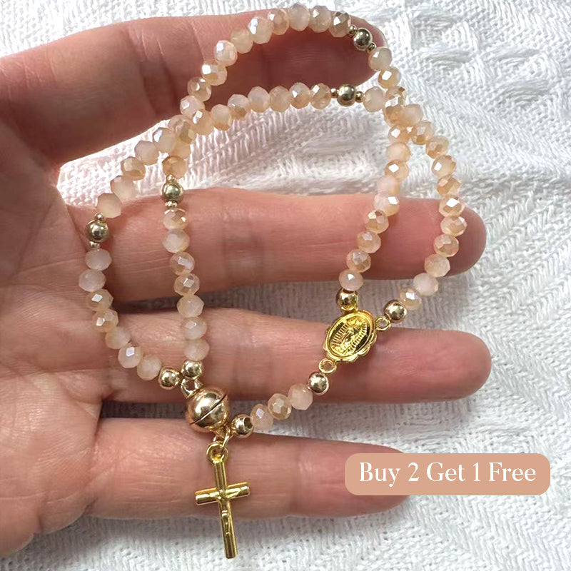 Bracciale Rosario a Doppio Giro con Perline