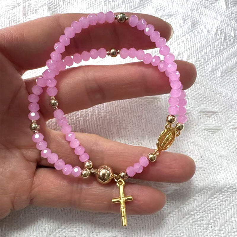 Bracciale Rosario a Doppio Giro con Perline