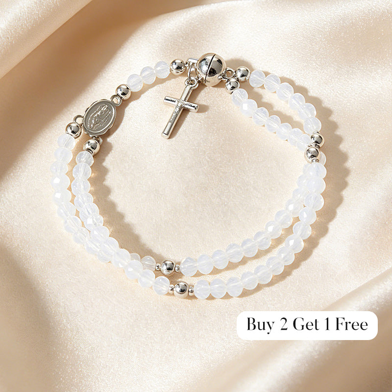 Bracciale Rosario a Doppio Giro con Perline