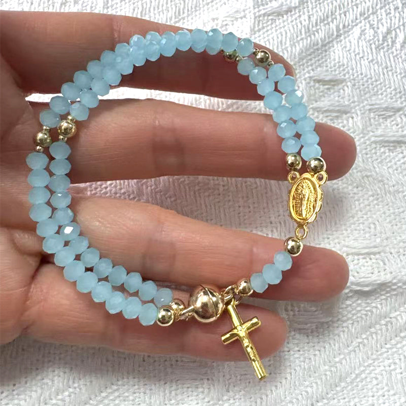 Bracciale Rosario a Doppio Giro con Perline
