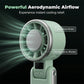 Ventilatore portatile turbo pieghevole con display LED