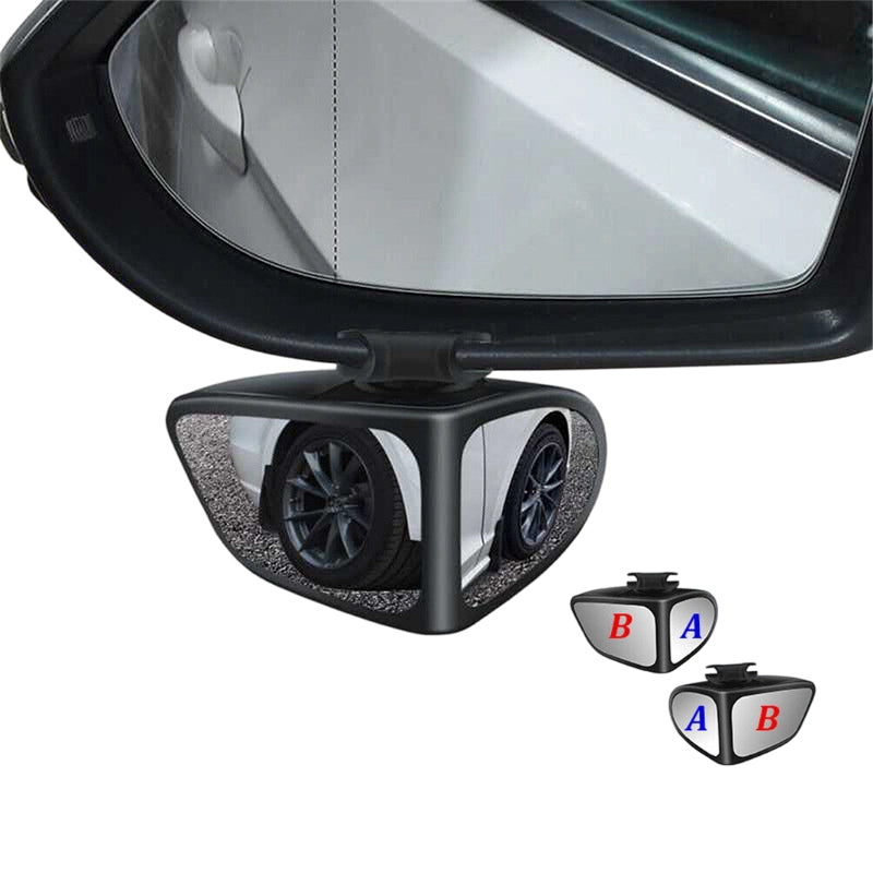 Specchietto retrovisore per angolo cieco con doppia lente e regolazione a 360°