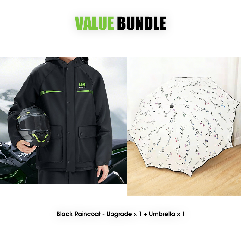 Completo Antipioggia da Ciclismo Impermeabile con Cappuccio