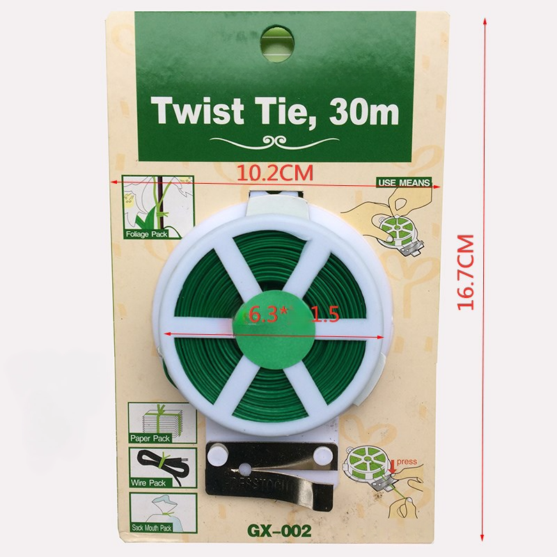 Filo a spirale con lama integrata per il fissaggio delle piante