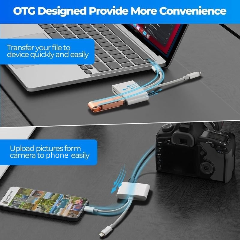 Lettore di Schede di Memoria 3 in 1 USB-C per SD e MicroSD