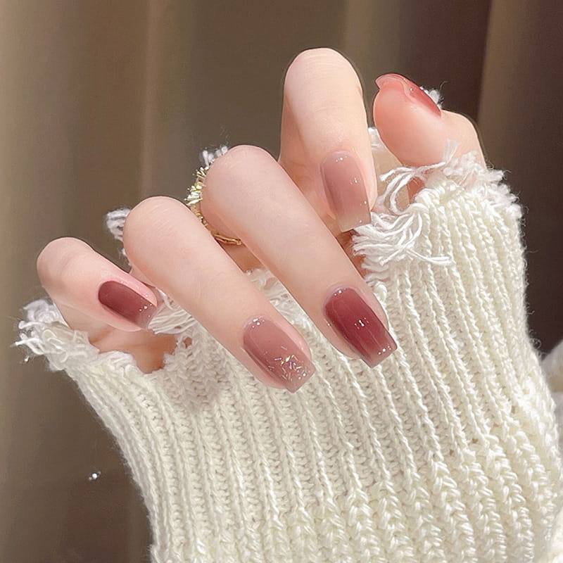 Set di Smalti per Unghie Glitter Bicolore Glamoroso