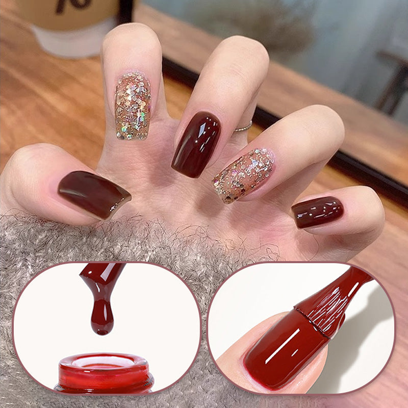 Set di Smalti per Unghie Glitter Bicolore Glamoroso