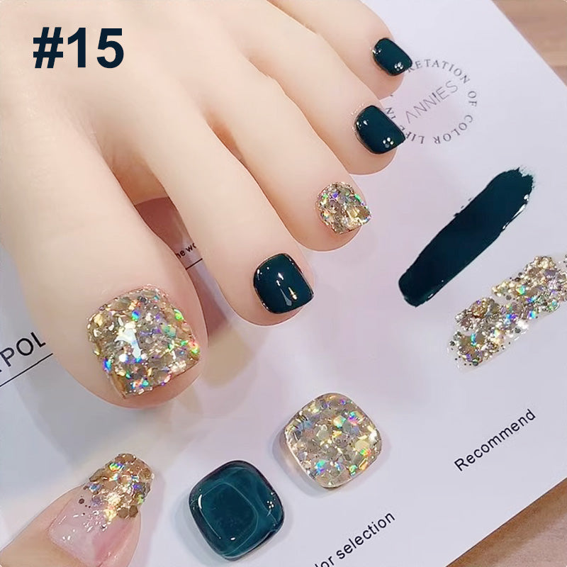 Set di Smalti per Unghie Glitter Bicolore Glamoroso