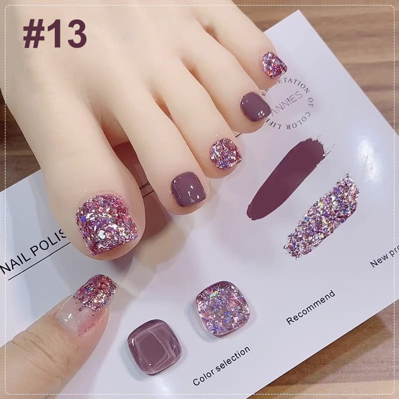 Set di Smalti per Unghie Glitter Bicolore Glamoroso