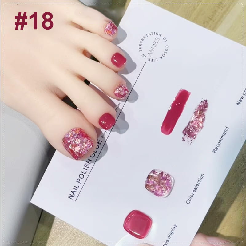 Set di Smalti per Unghie Glitter Bicolore Glamoroso