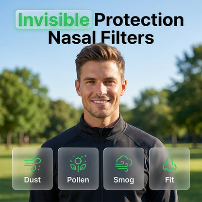 👃😷 Filtri nasali invisibili contro allergie e polvere, discreti, confortevoli e ideali per pollini, inquinamento atmosferico e uso quotidiano 🌿