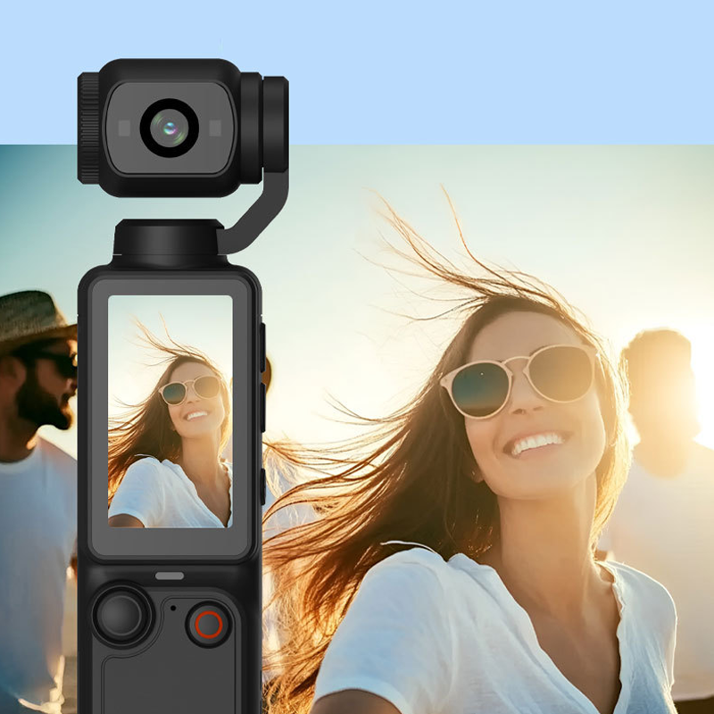Fotocamera tascabile con gimbal e schermo da 1,9“
