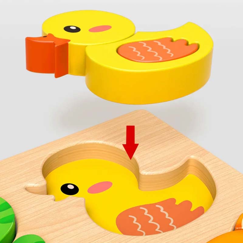 Puzzle 3D in Legno Educativo