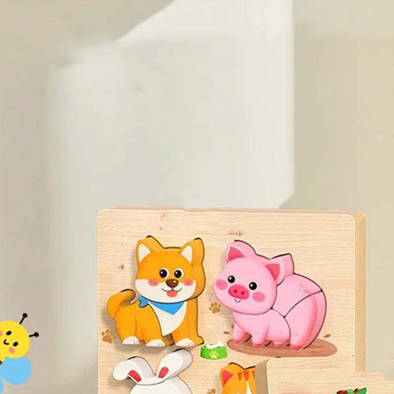 Puzzle 3D in Legno Educativo