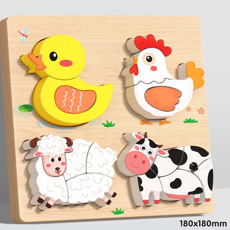 Puzzle 3D in Legno Educativo