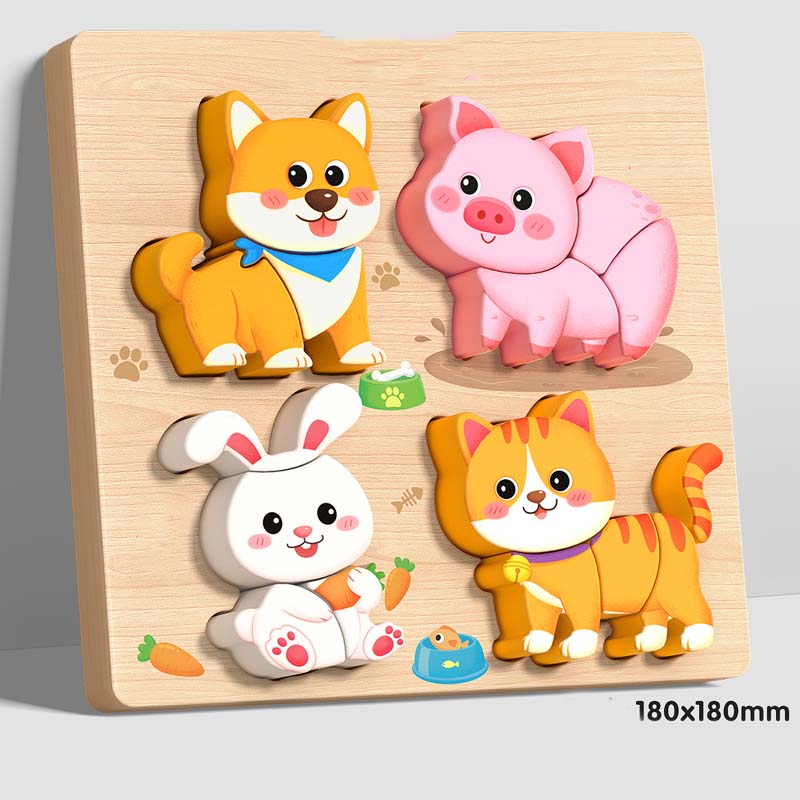 Puzzle 3D in Legno Educativo