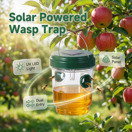 🌞🛡️ -50%! Smettila di scappare dalle vespe! Questa trappola solare per vespe con luce LED le cattura senza pietà – resistente alle intemperie, si appende e si dimentica, senza corrente né manutenzione.