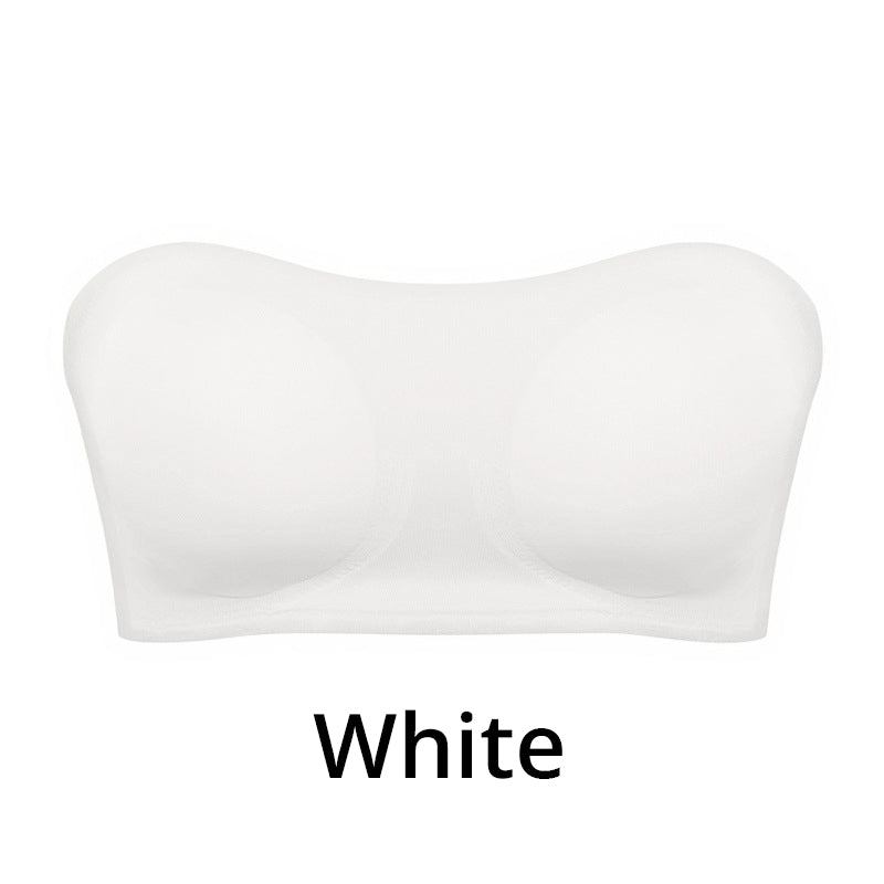 Reggiseno donna senza ferretto, senza spalline, antiscivolo con chiusura laterale a incrocio