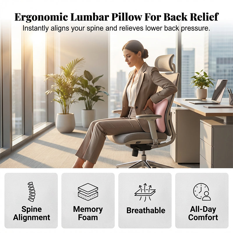 Cuscino Lombare Ergonomico per Supporto Schiena