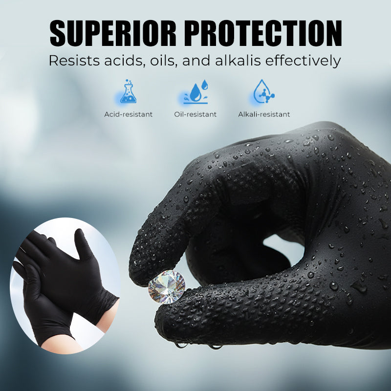 🧪🛡️ Sconto del 50%! Dì addio ai guanti che si rompono in cinque minuti! Questi guanti in nitrile rinforzato sono resistenti agli acidi e agli oli: è come indossare un'armatura traspirante!