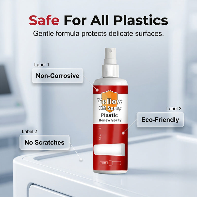 Detergente spray per il rinnovo della plastica anti-ingiallimento