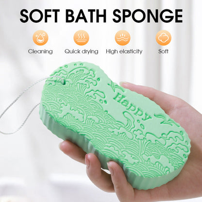 🛁Spugna da bagno morbida in PVA✨Texture delicata sulla pelle, anche quella sensibile. Altamente elastica, doppia superficie per pulire sporco e sudore. Si asciuga velocemente, senza cattivi odori.