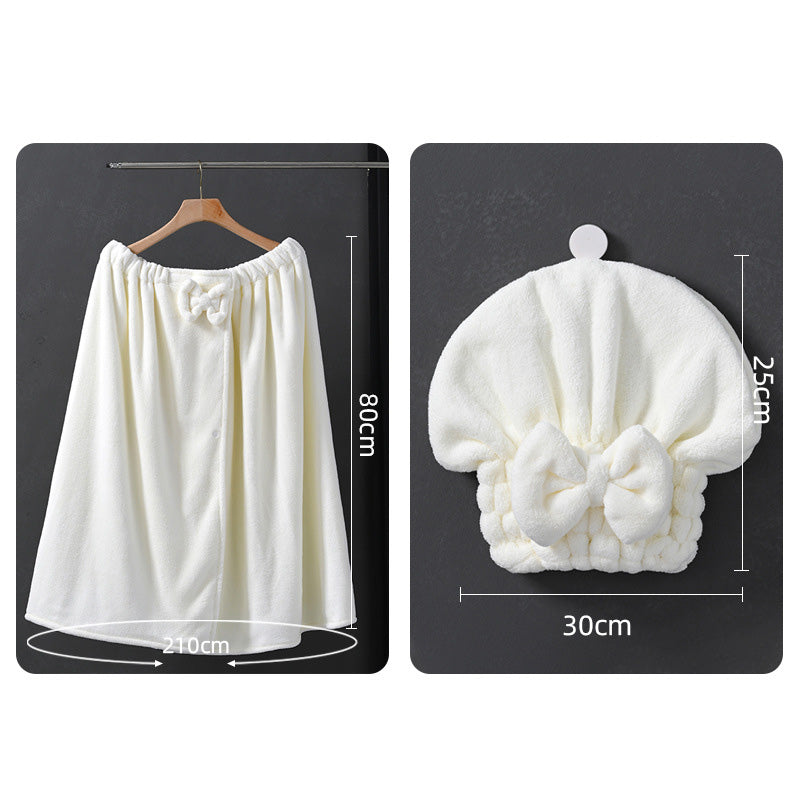 ✨50% DI SCONTO ORA! ✨Set da 2 pezzi con telo bagno indossabile e cuffia asciugacapelli, extra large, morbidi e assorbenti
