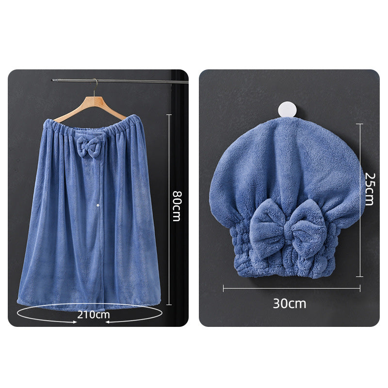 ✨50% DI SCONTO ORA! ✨Set da 2 pezzi con telo bagno indossabile e cuffia asciugacapelli, extra large, morbidi e assorbenti