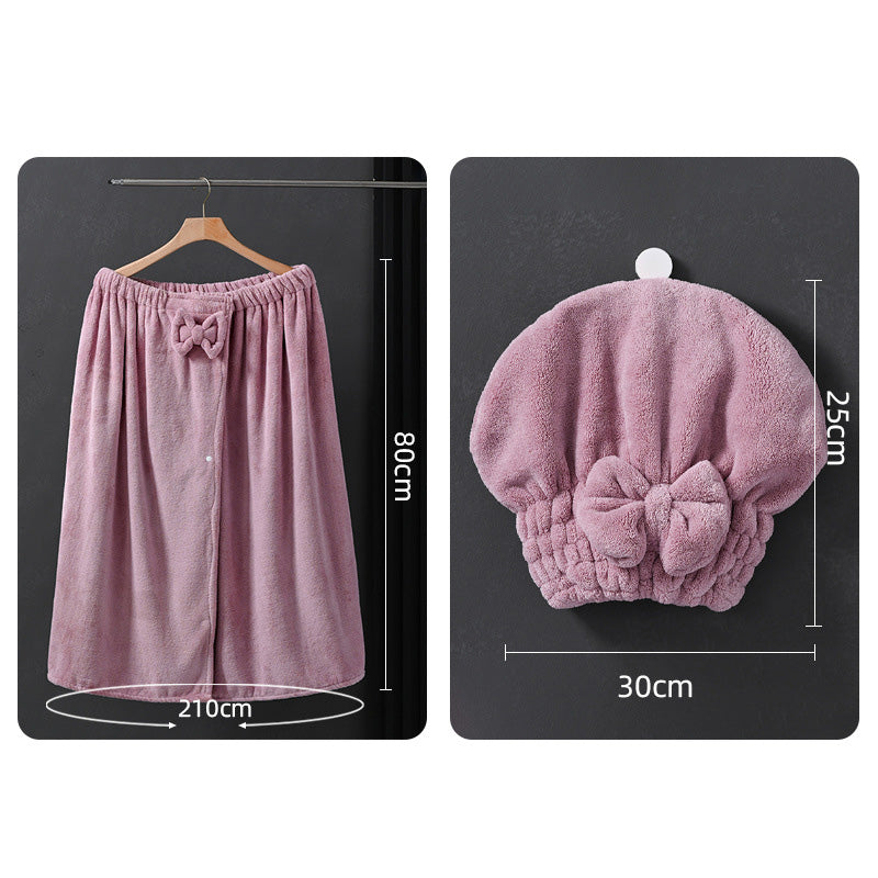 ✨50% DI SCONTO ORA! ✨Set da 2 pezzi con telo bagno indossabile e cuffia asciugacapelli, extra large, morbidi e assorbenti