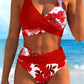 🌺👙 Bikini a vita alta con stampa floreale – Effetto valorizzante e snellente, stile vacanziero delicato✨✅