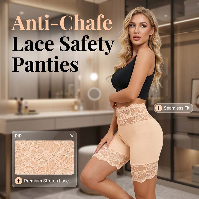 Mutandine di sicurezza in pizzo elasticizzato da donna