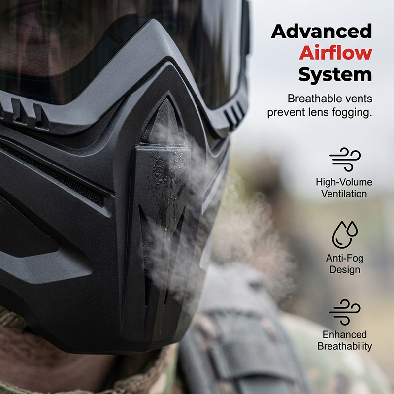 Maschera Integrale Protettiva con Occhiali Staccabili