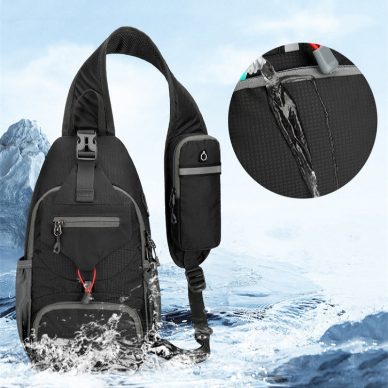 🎒 50% DI SCONTO! ✨ Borsa a tracolla da uomo per attività all'aperto – Molte tasche, resistente all'acqua, parte posteriore traspirante