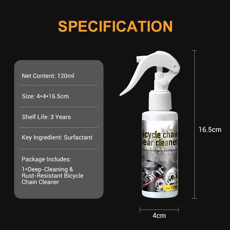 Detergente per catene di bicicletta ad azione profonda e antiruggine