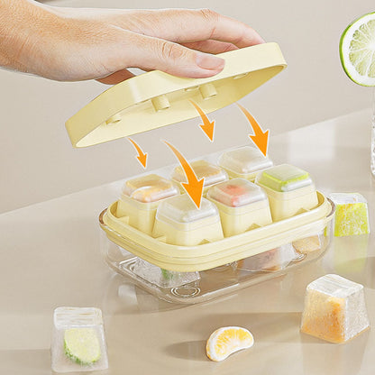 Stampo per cubetti di ghiaccio mini a 6 scomparti, sicuro per alimenti e facile da staccare