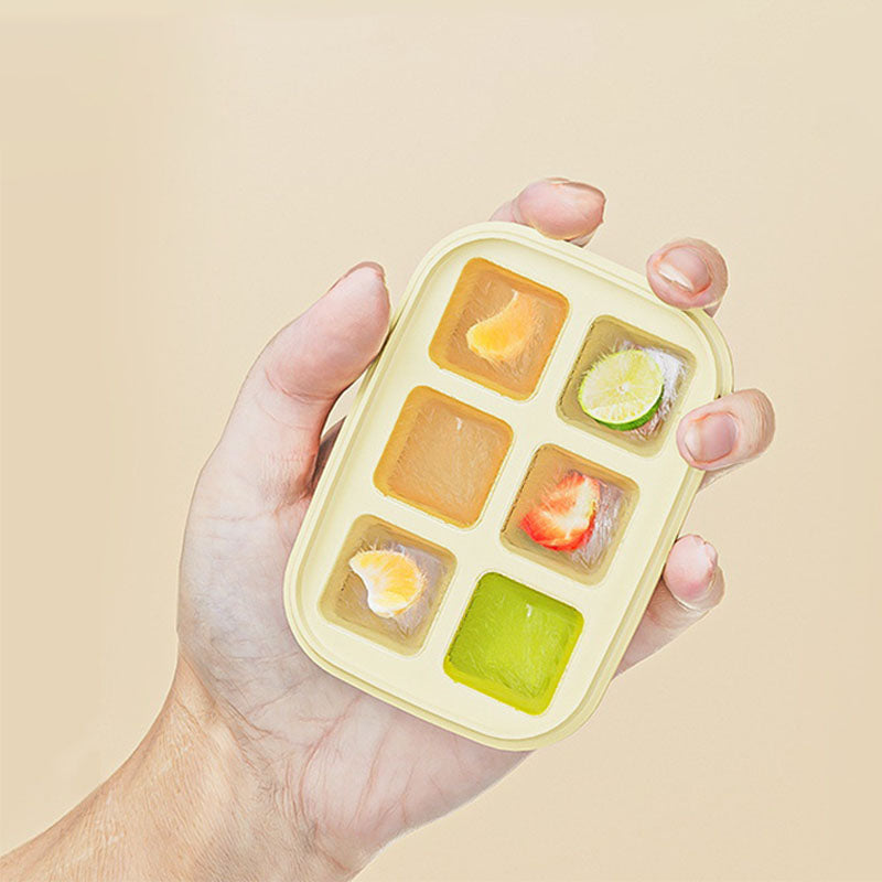 Stampo per cubetti di ghiaccio mini a 6 scomparti, sicuro per alimenti e facile da staccare