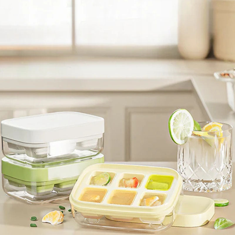 Stampo per cubetti di ghiaccio mini a 6 scomparti, sicuro per alimenti e facile da staccare