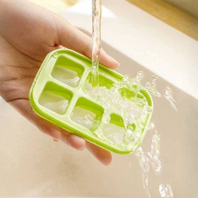 Stampo per cubetti di ghiaccio mini a 6 scomparti, sicuro per alimenti e facile da staccare