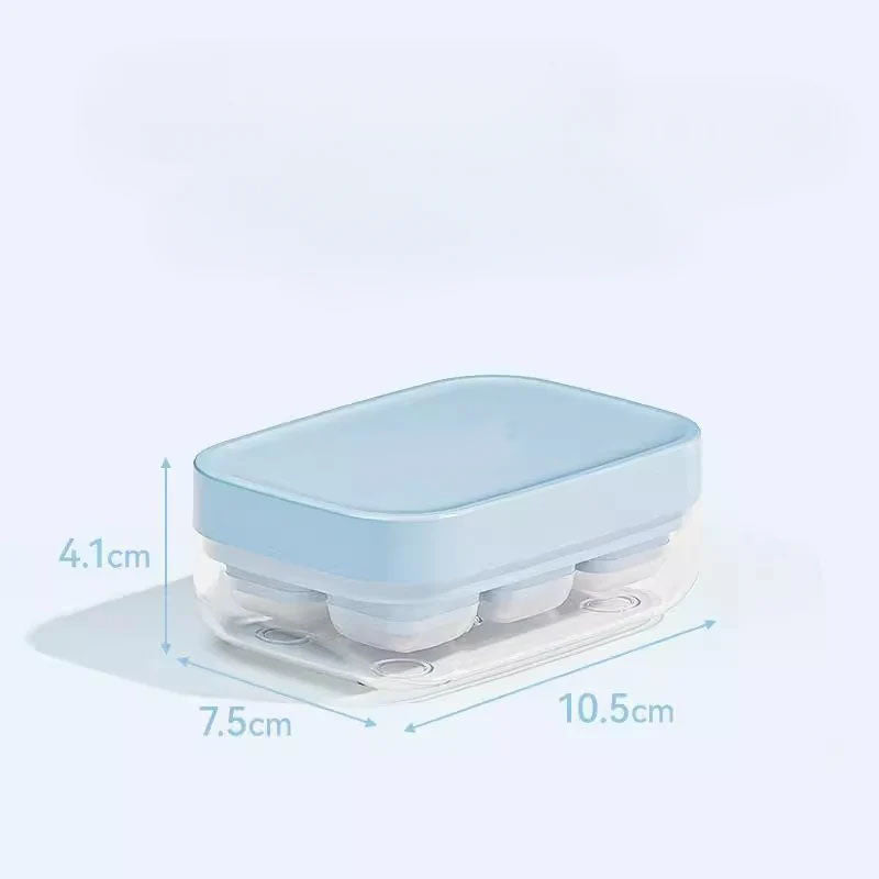 Stampo per cubetti di ghiaccio mini a 6 scomparti, sicuro per alimenti e facile da staccare